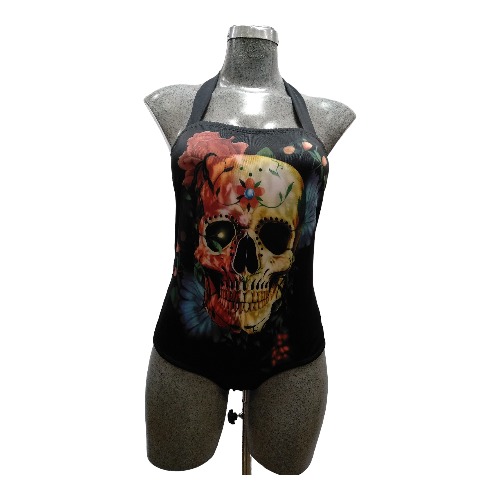 Tb 50132 Pillo Traje De Baño Sublimado Cráneos